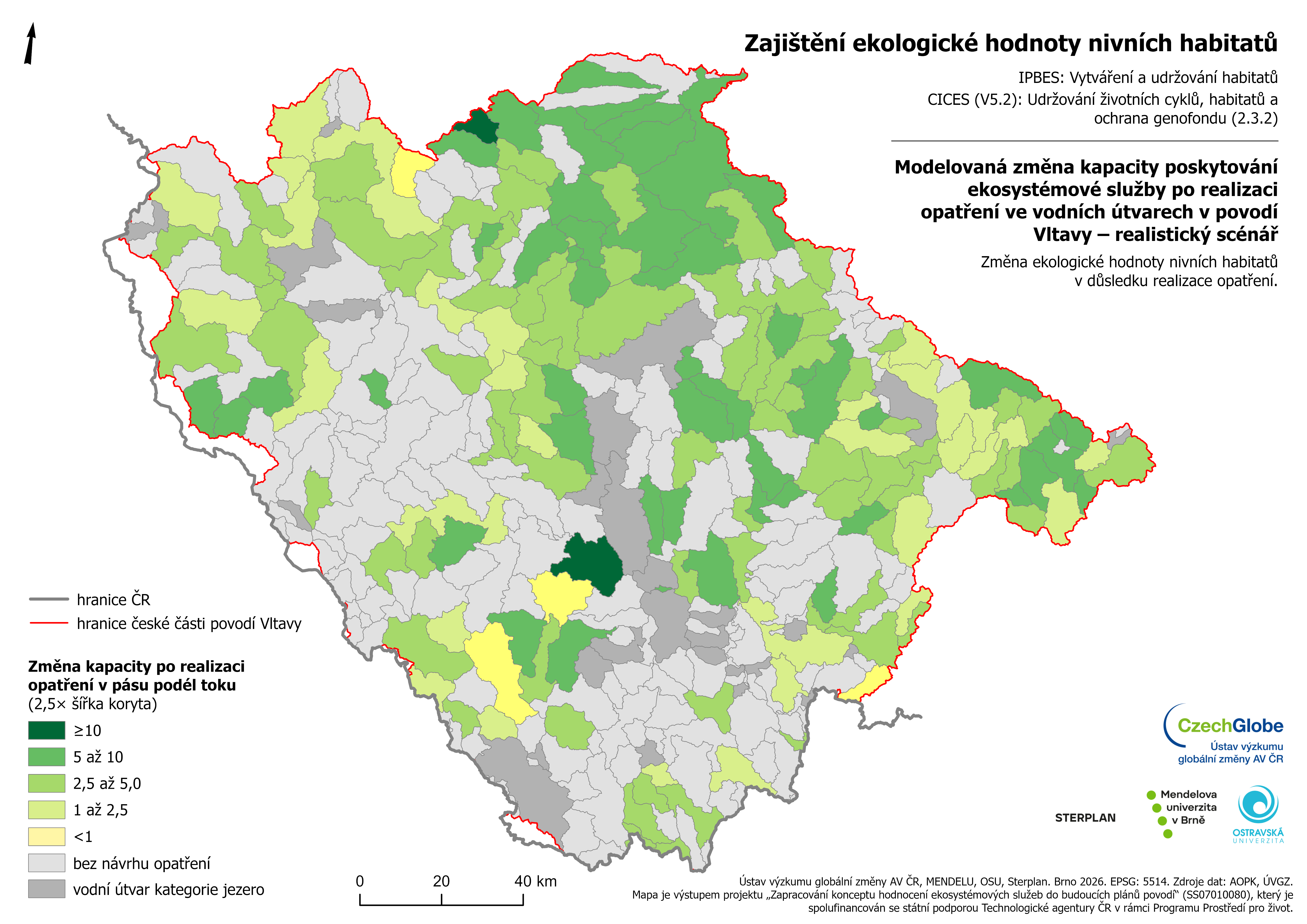 12r - Ekologická hodnota habitatů - realistický scénář